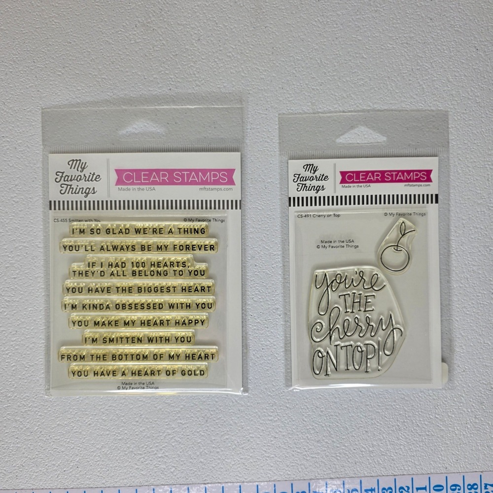 My Favorite Things Clear Stamps Set Smitten With You Cherry On Top Crafting Card